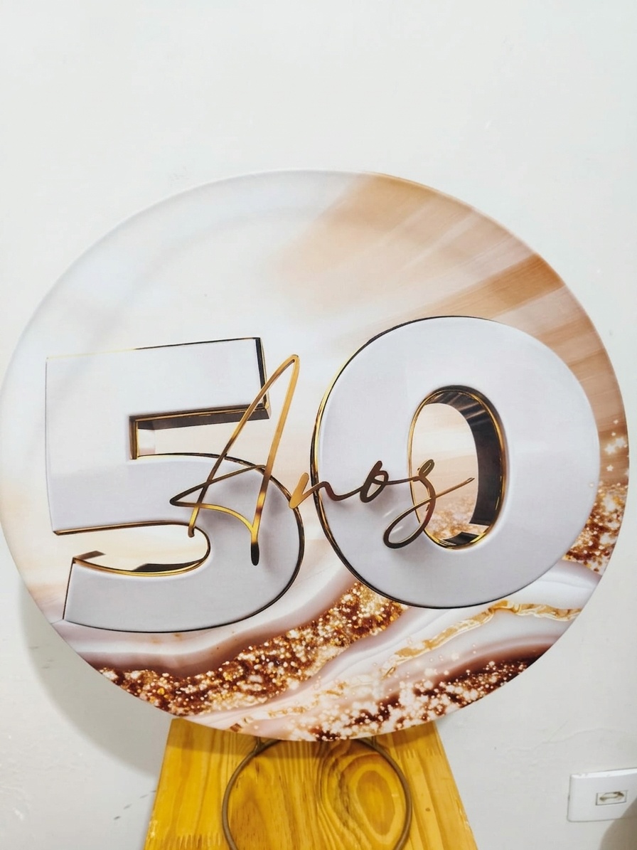 Capa Painel 50X50 50 Anos - Bel Decora Pegue e Monte
