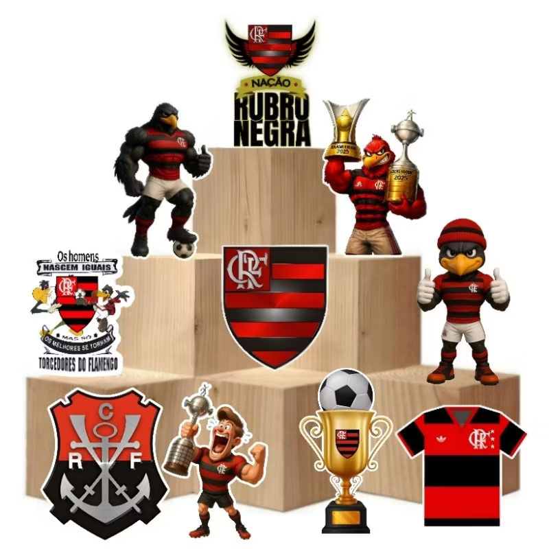 Display de Mesa Flamengo 25 Cm - Bel Decora Pegue e Monte