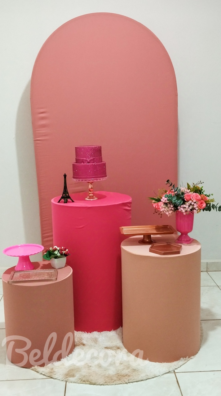 Painel Romano Rosé - Bel Decora Pegue e Monte
