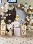 Cha de Bebe Com Duplo Painel Marrom/Branco - imagem 1