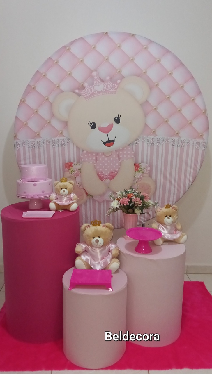 Ursinha Realeza Com Pelucias - Bel Decora Pegue e Monte
