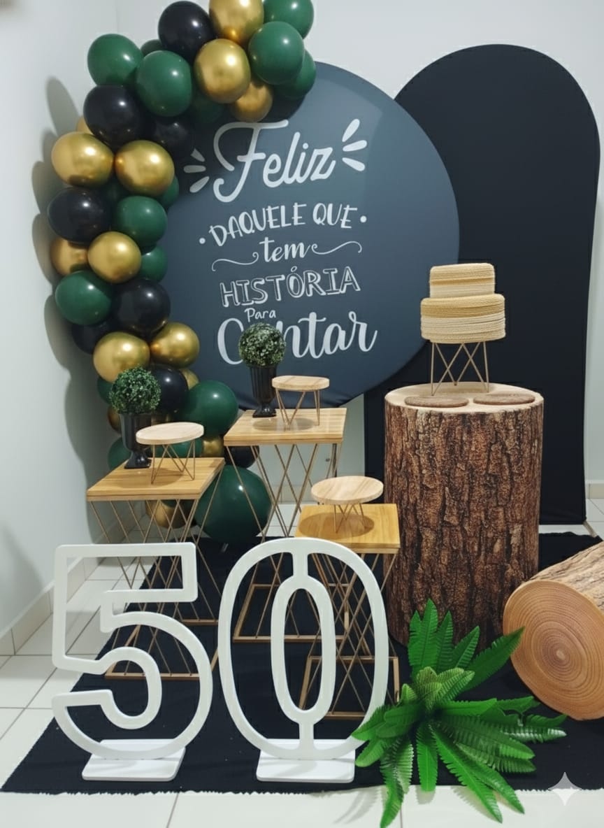 Feliz Daquele Que Tem História Para Contar Ouro - Bel Decora Pegue e Monte