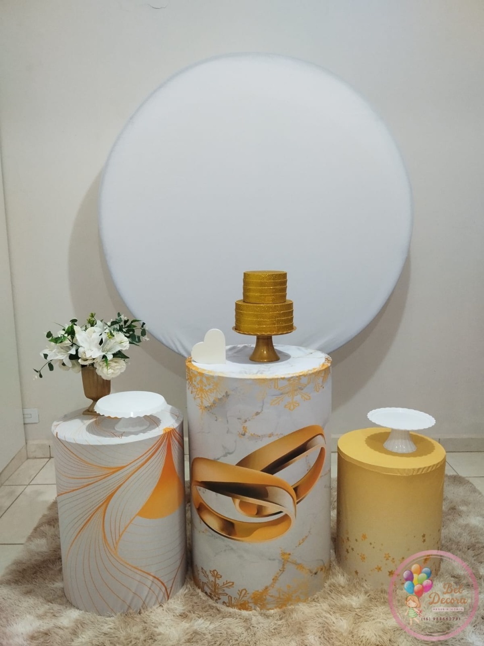 Kit Casamento/Noivado Bronze - Bel Decora Pegue e Monte