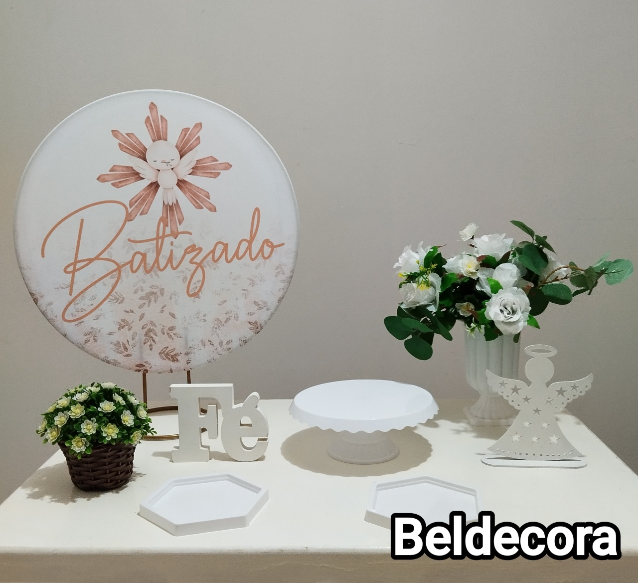 Mini Kit Bronze Batizado - Bel Decora Pegue e Monte