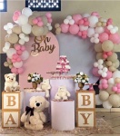 Cha de Bebe Com Duplo Painel Marrom/Branco - imagem 2