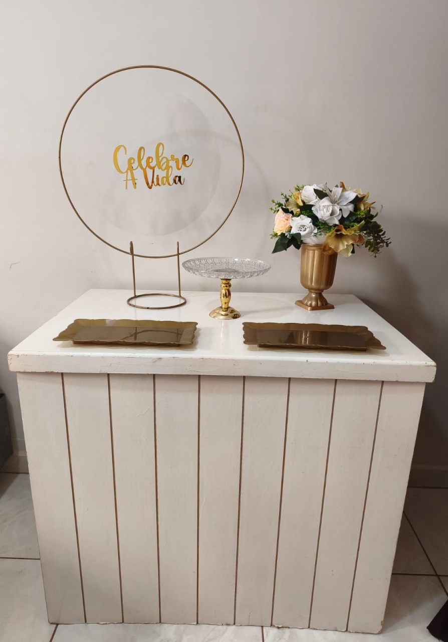 Mini Decoração de Mesa Celebre A Vida - Bel Decora Pegue e Monte