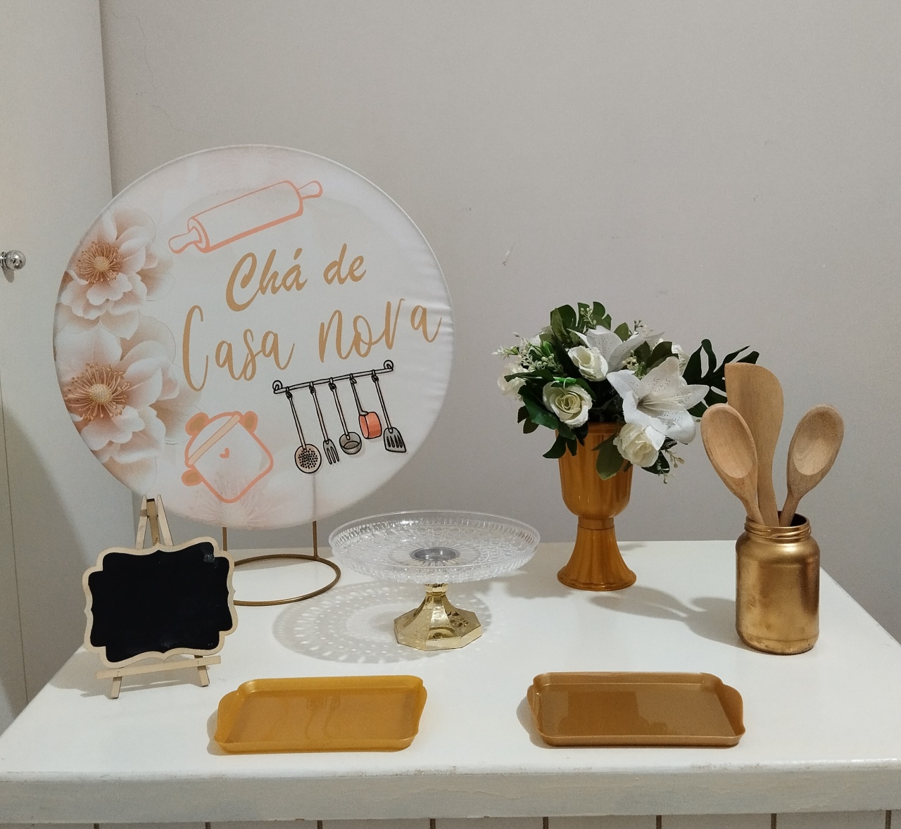 Mini Kit Bronze Chá de Cozinha - Bel Decora Pegue e Monte