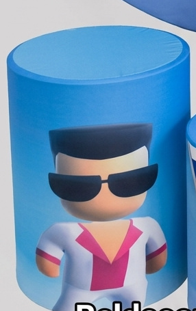 Capa de Cilindro Stumble Guys Pequeno - Bel Decora Pegue e Monte