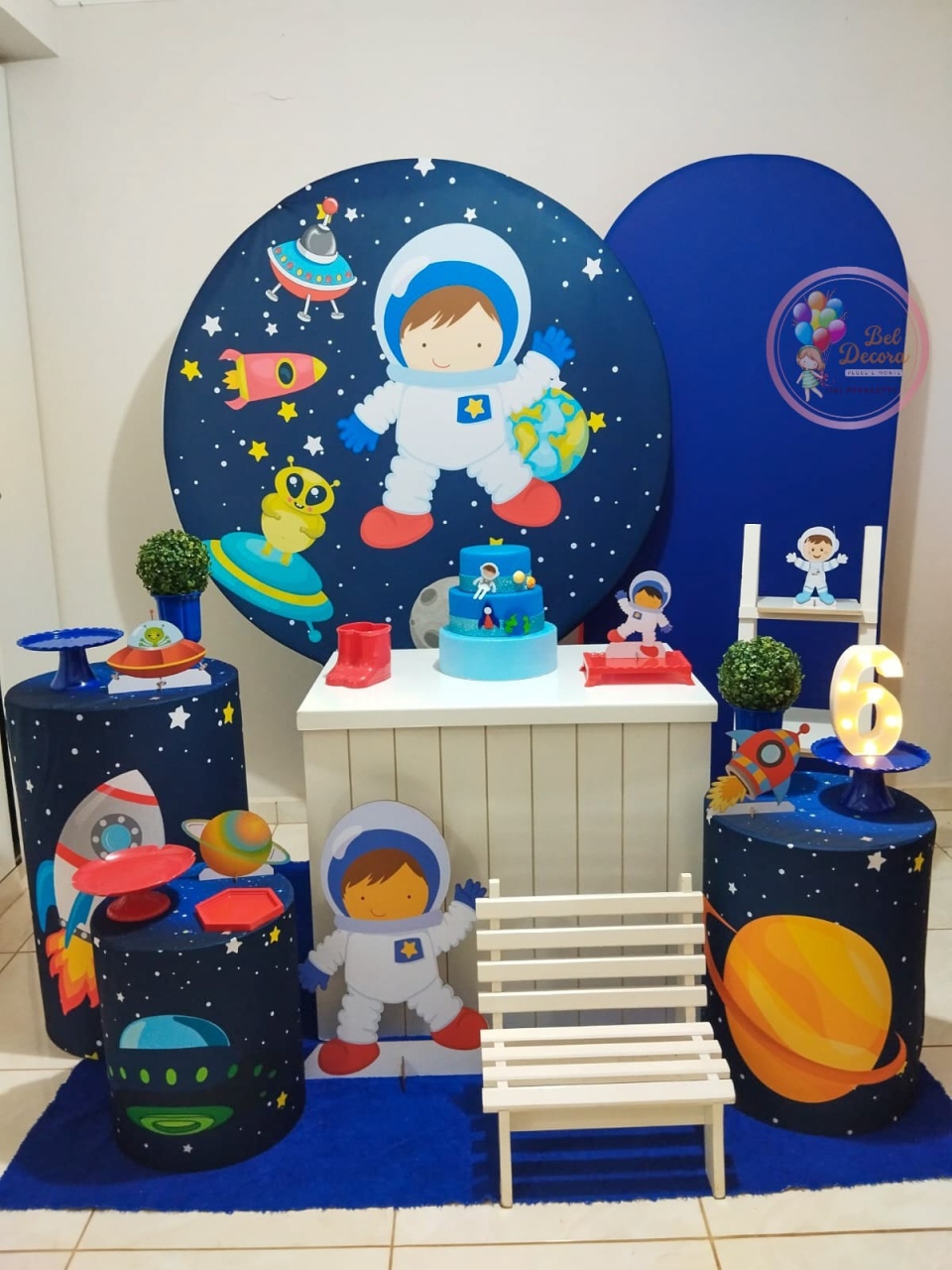 Kit Astronauta Ouro - Bel Decora Pegue e Monte
