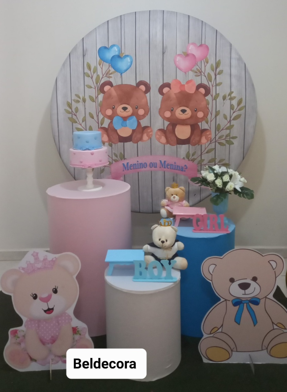 Chá Revelação Ursinho - Bel Decora Pegue e Monte