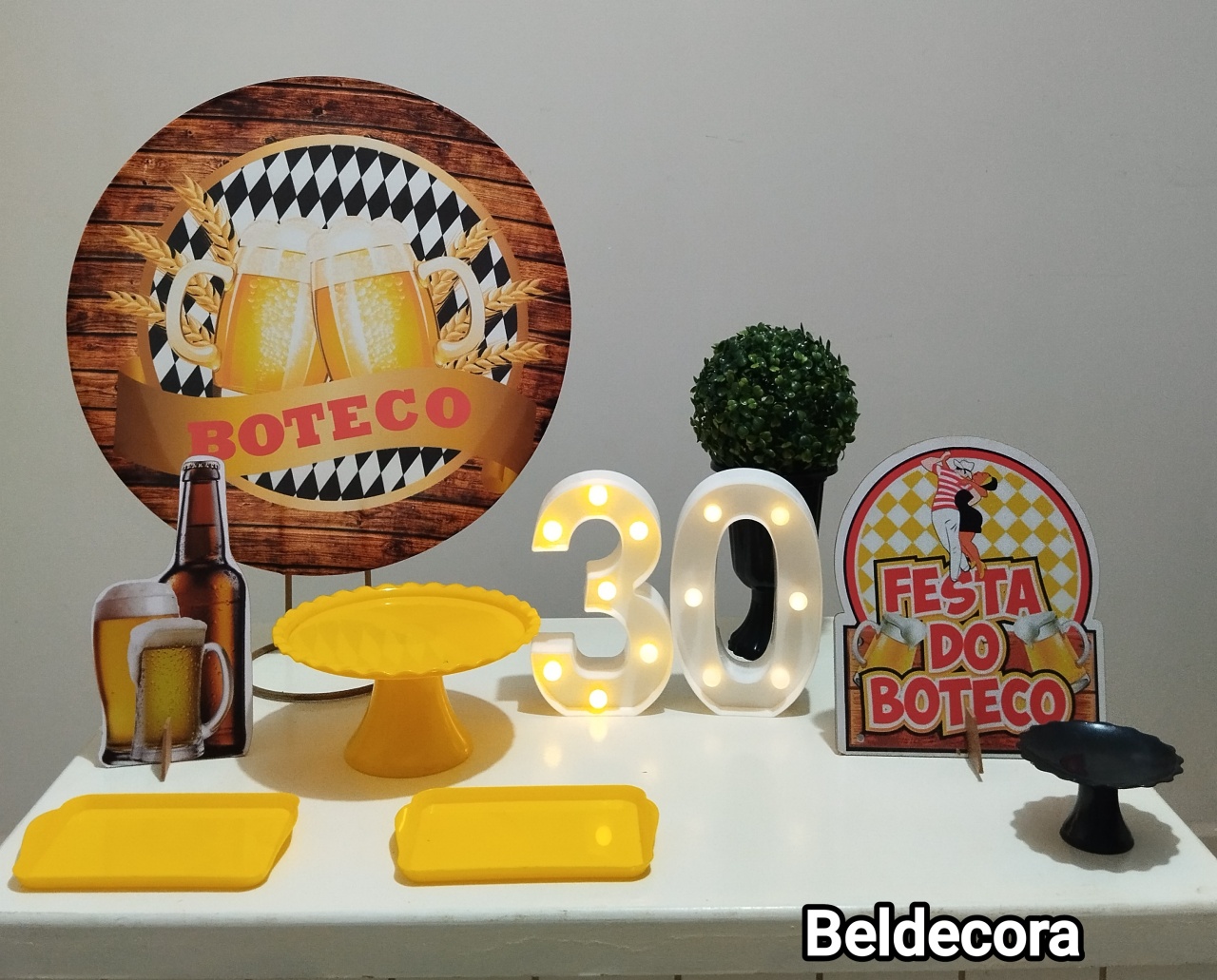 Mini Kit Boteco Com Lumiaria - Bel Decora Pegue e Monte