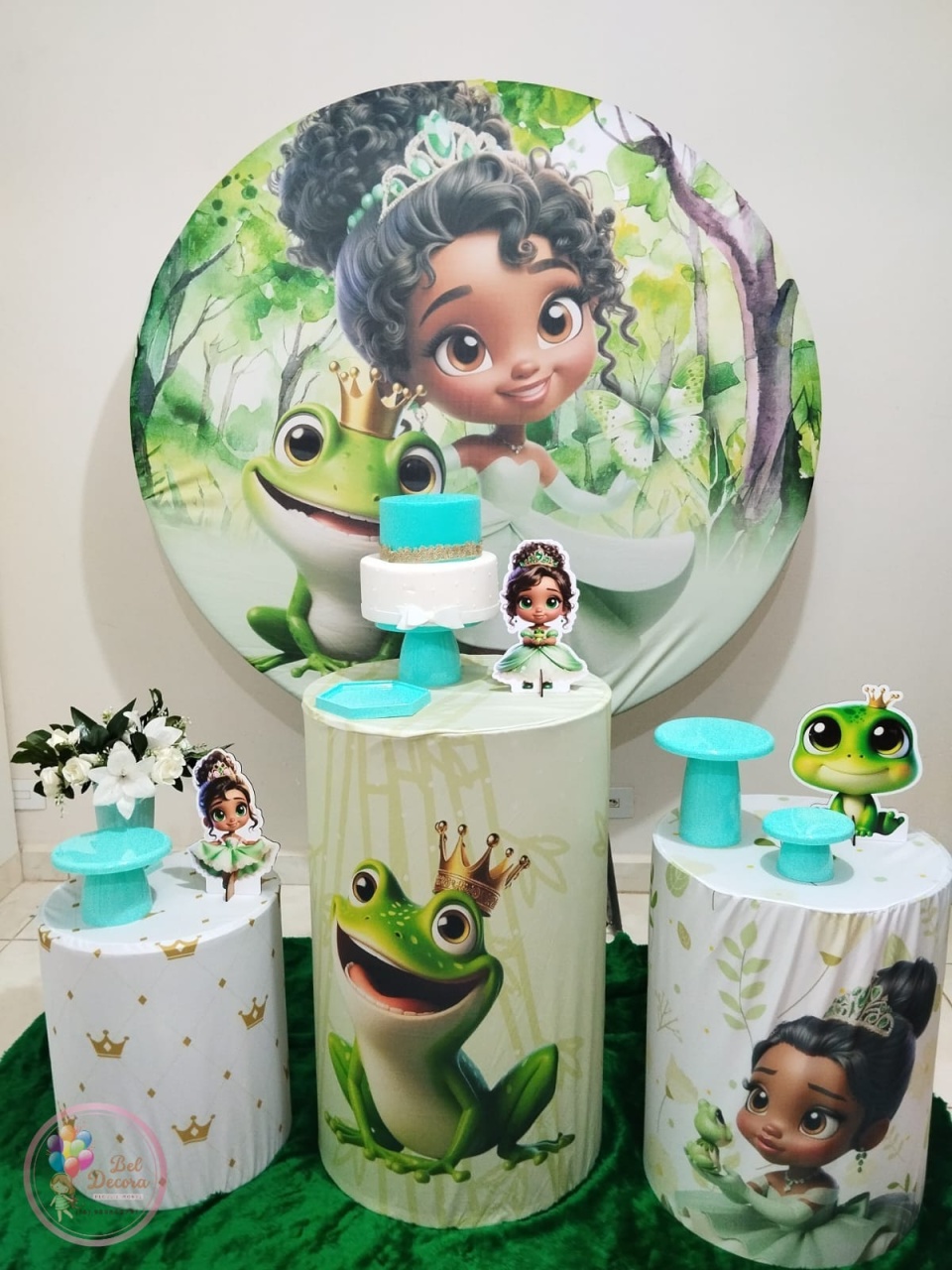 Kit Princesa Tiana Cute Bronze - Bel Decora Pegue e Monte