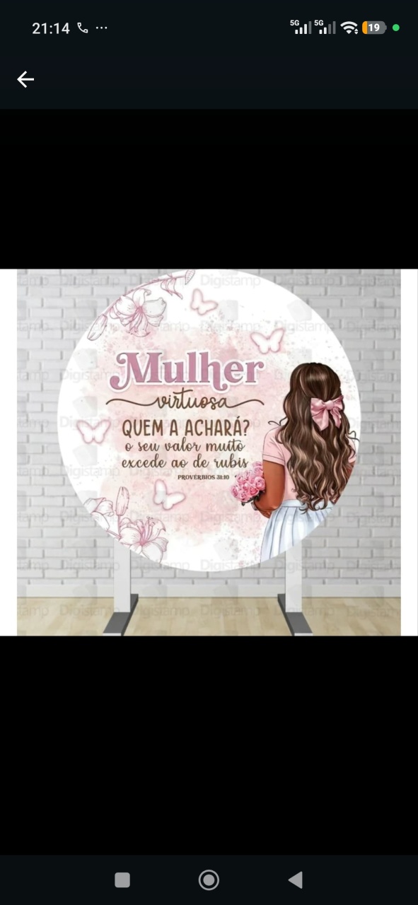 Capa Painel 1,5 Mulher Virtuosa - Bel Decora Pegue e Monte
