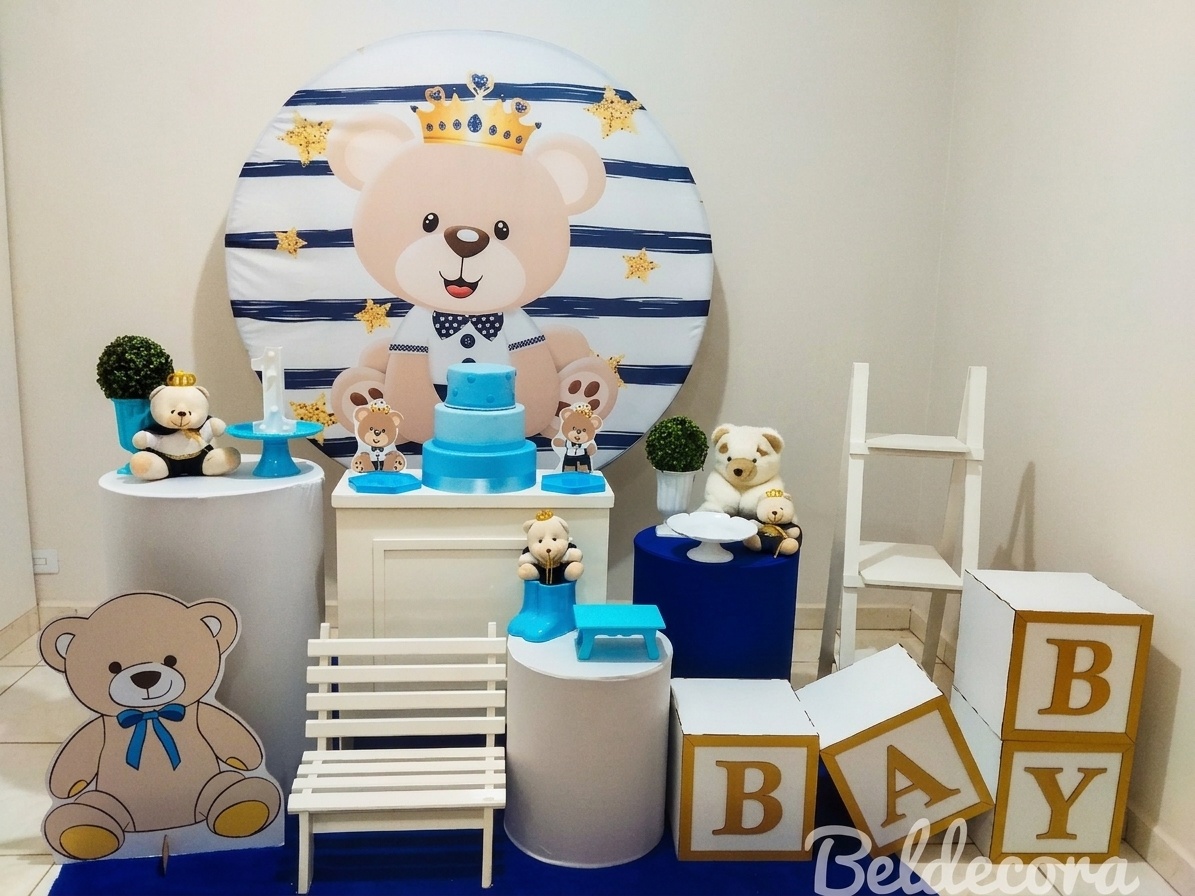 Ursinho Principe Ouro - Bel Decora Pegue e Monte