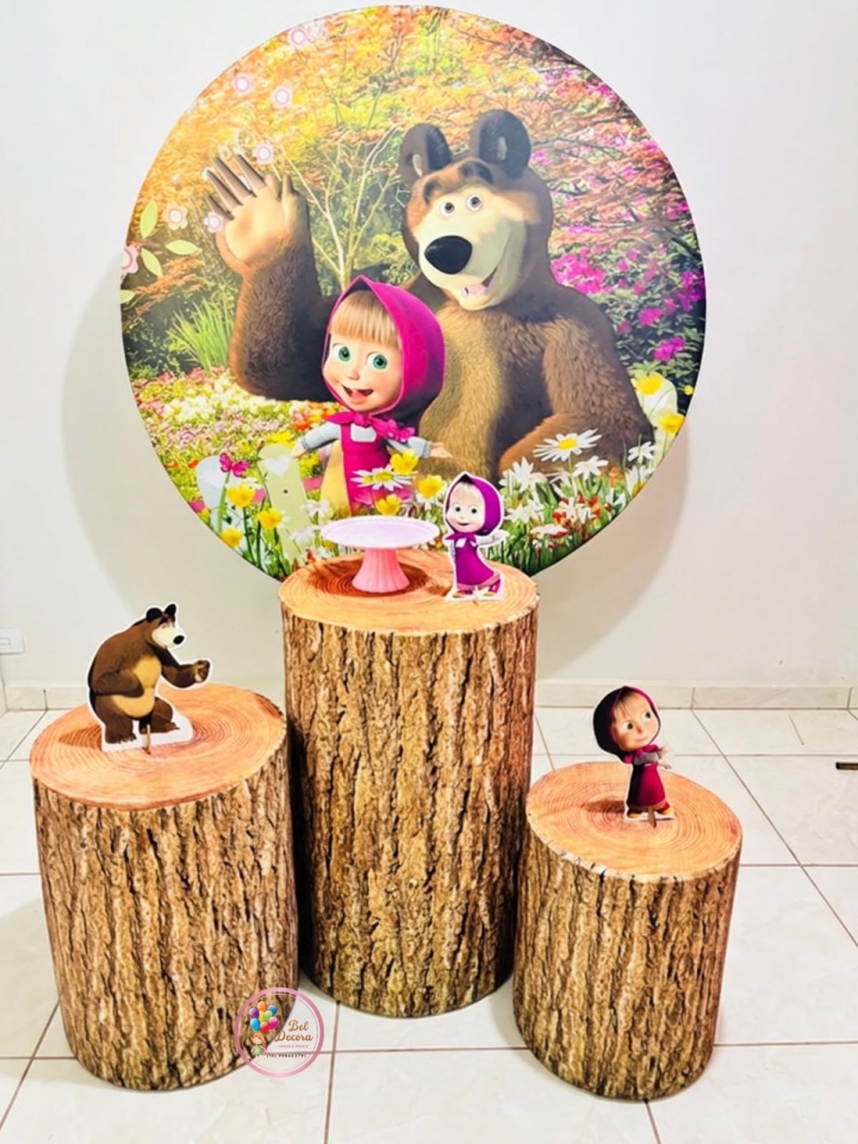 Masha E O Urso Básico - Bel Decora Pegue e Monte