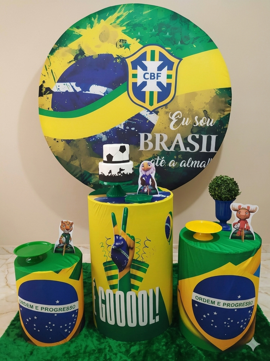 Brasil Copa Kit Bronze - Bel Decora Pegue e Monte