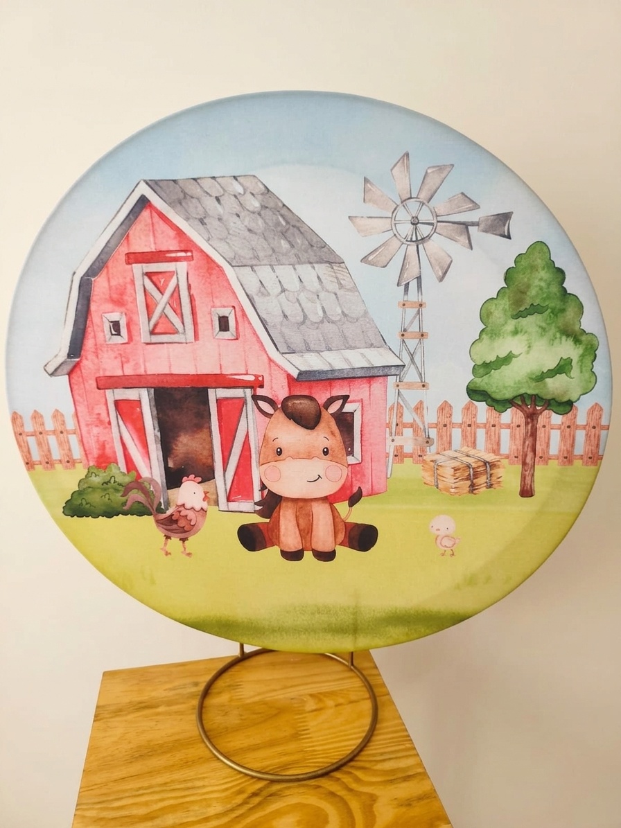 Capa Painel 50X50 Fazendinha - Bel Decora Pegue e Monte