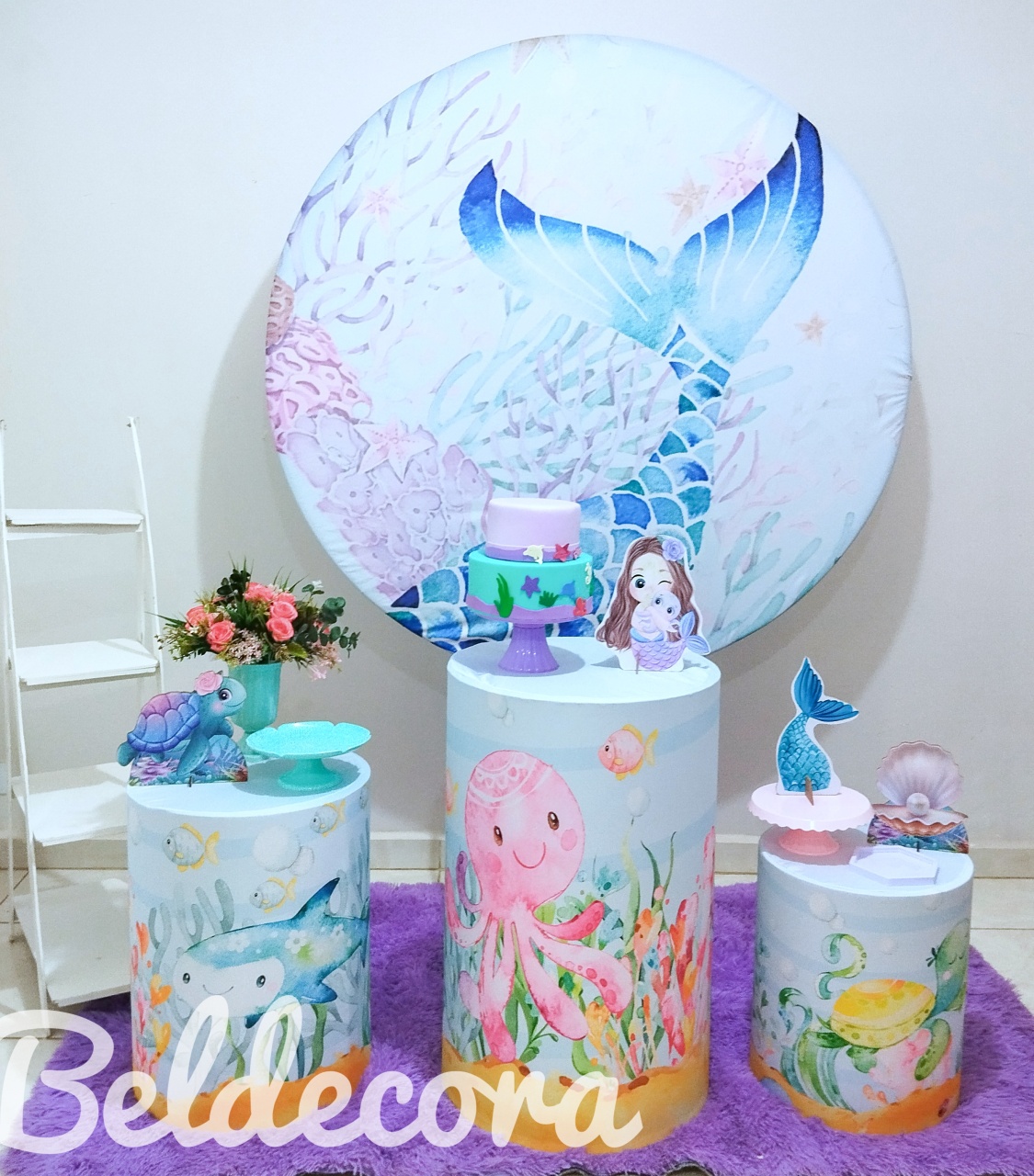 Kit Sereia Com Escada - Bel Decora Pegue e Monte