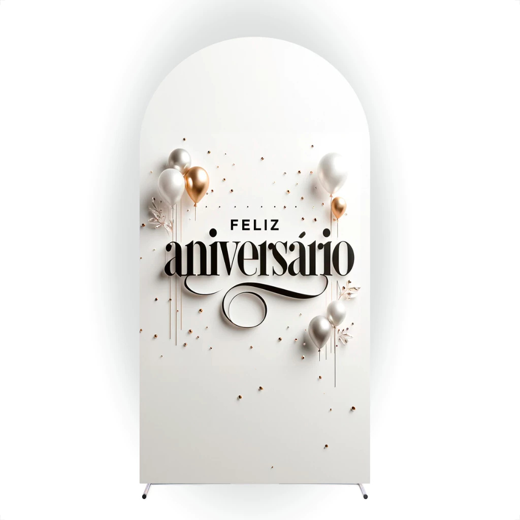 Capa Painel Romano Feliz Aniversário - Bel Decora Pegue e Monte