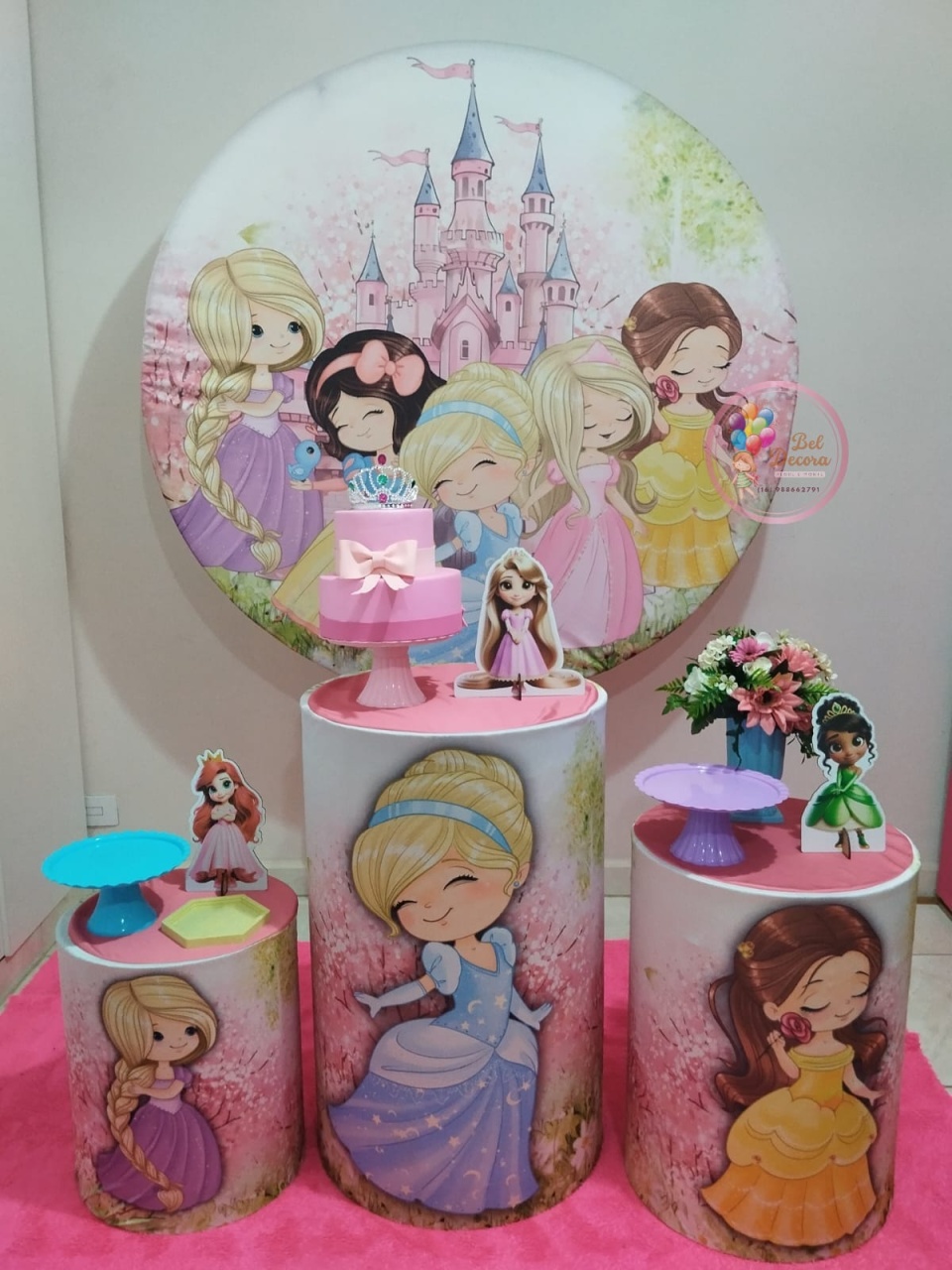 Princesas Cute Disney Bronze - Bel Decora Pegue e Monte