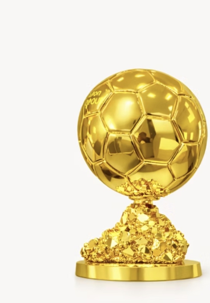 Taça Bola de Ouro 12 Cm - Bel Decora Pegue e Monte
