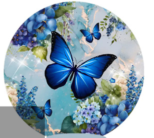 Painel Borboleta Azul - Bel Decora Pegue e Monte