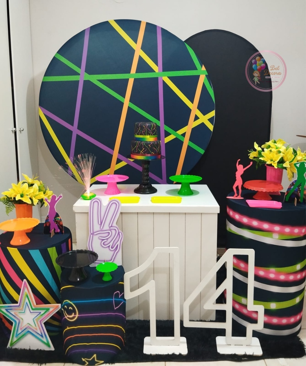 Kit Baladinha Neon - Bel Decora Pegue e Monte