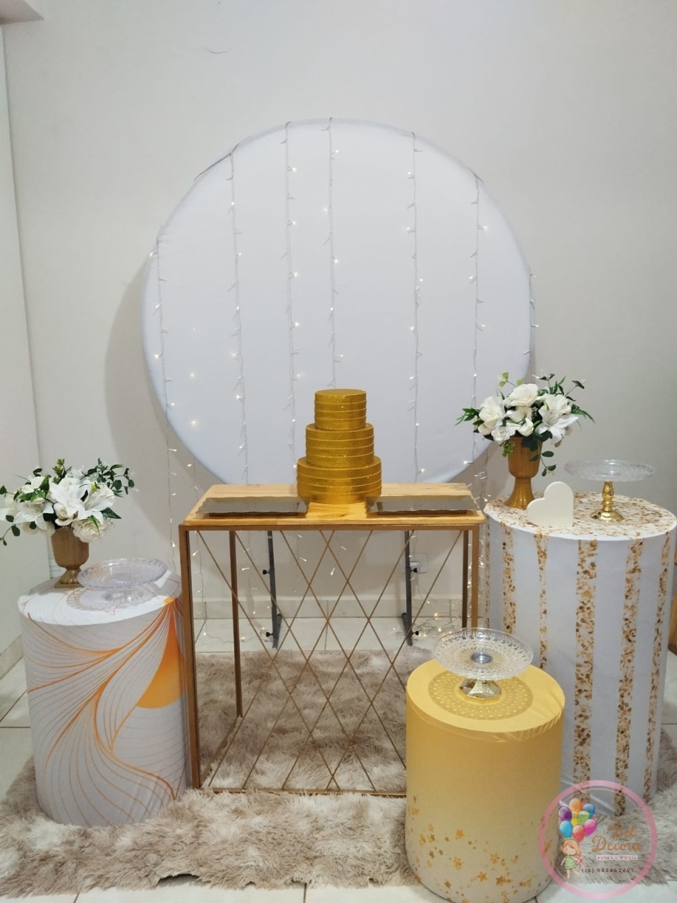 Kit Casamento/Noivado Ouro - Bel Decora Pegue e Monte