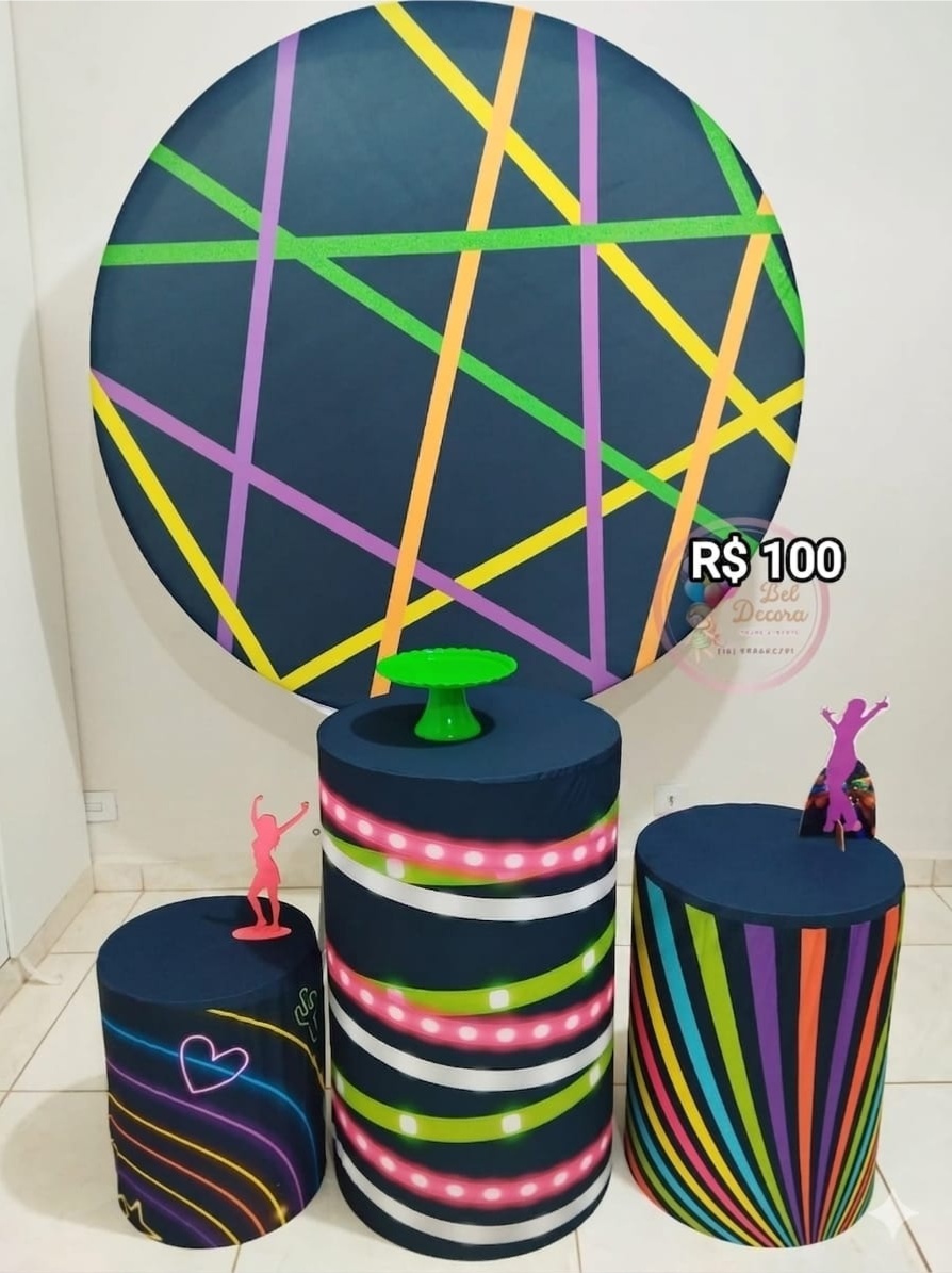 Kit Baladinha Neon Básico - Bel Decora Pegue e Monte