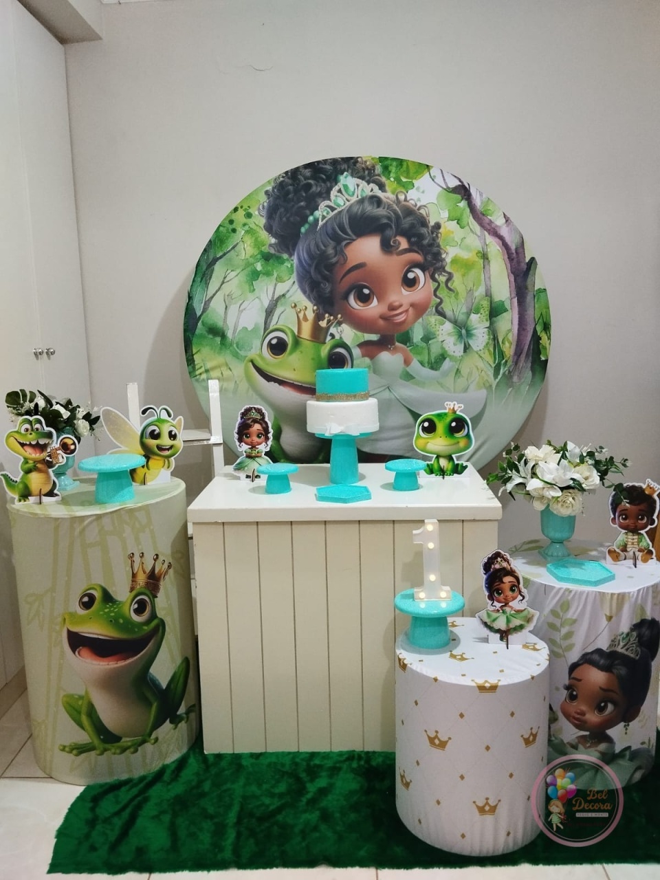 Kit Princesa Tiana Cute Prata - Bel Decora Pegue e Monte