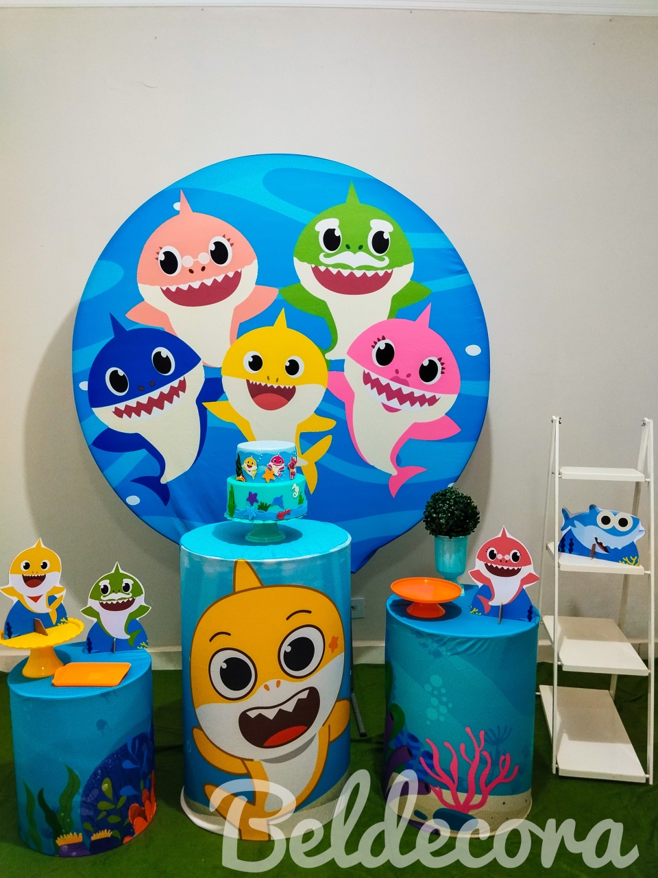Kit Baby Shark Com Escada - Bel Decora Pegue e Monte