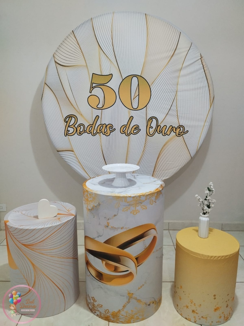 Bodas de Ouro Básico - Bel Decora Pegue e Monte