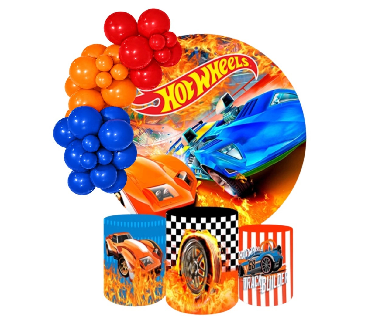 Kit Pegue E Monte Hotwheels - KC Artigos para Festas e Decorações 