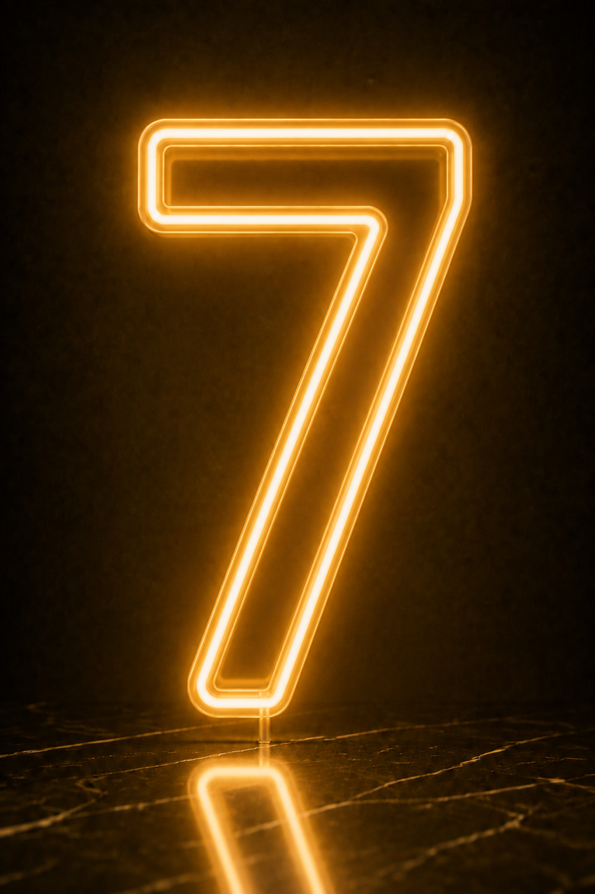 Numero 7 Led 50Cm - KC Artigos para Festas e Decorações 