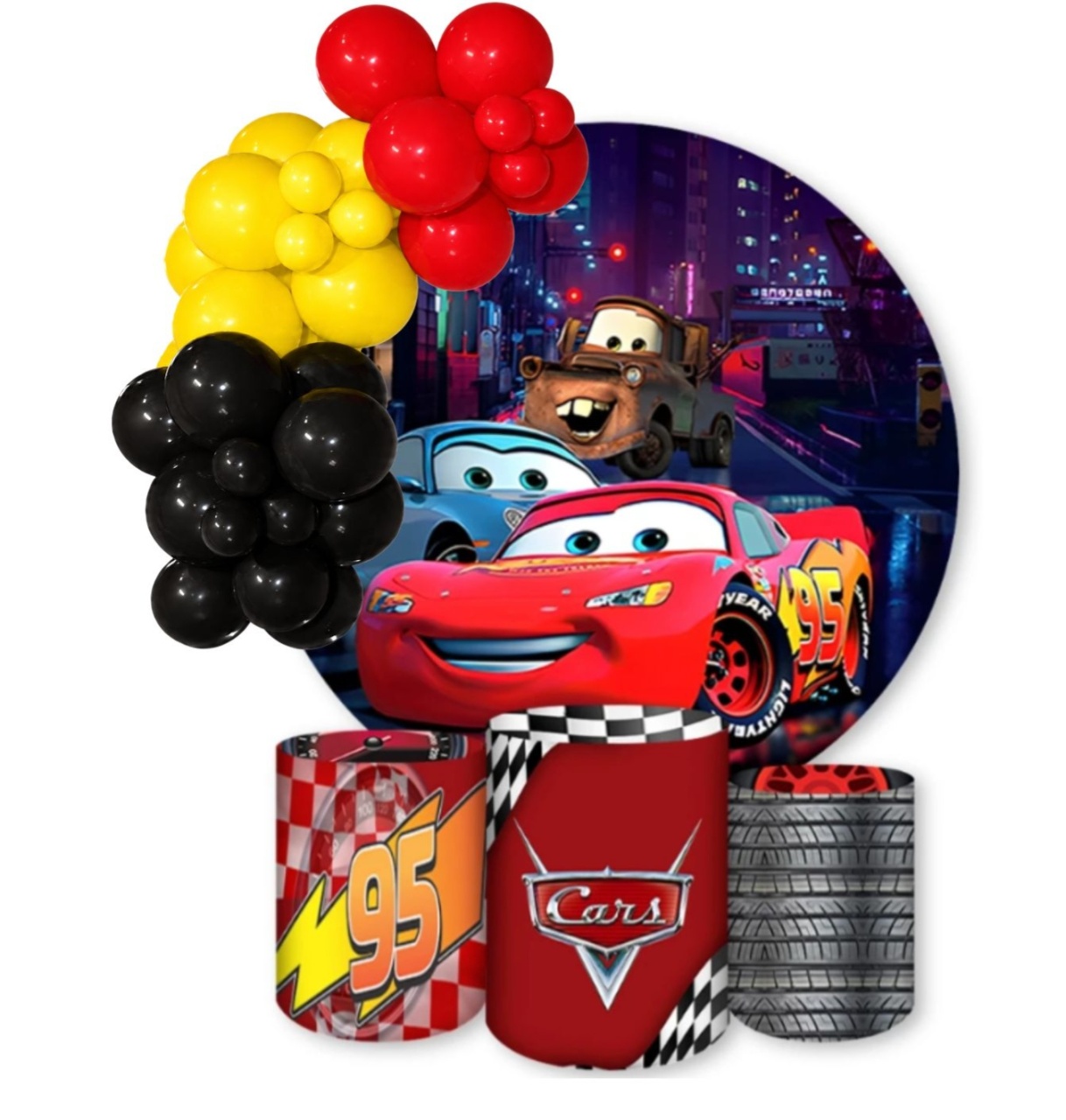 Kit Pegue E Monte Relâmpago Mc Queen - KC Artigos para Festas e Decorações 