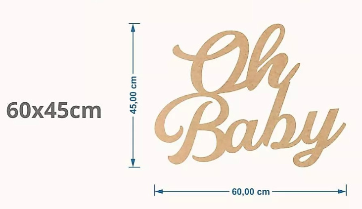 Letreiro Mdf Dourado - KC Artigos para Festas e Decorações 