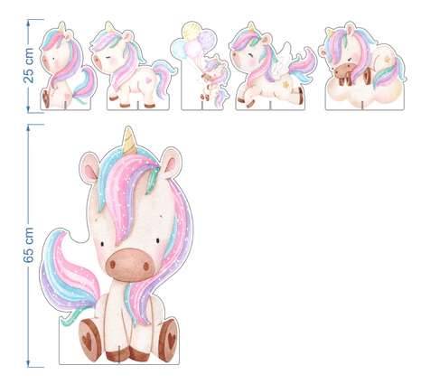 Kit Display Mdf Unicórnio Baby - KC Artigos para Festas e Decorações 