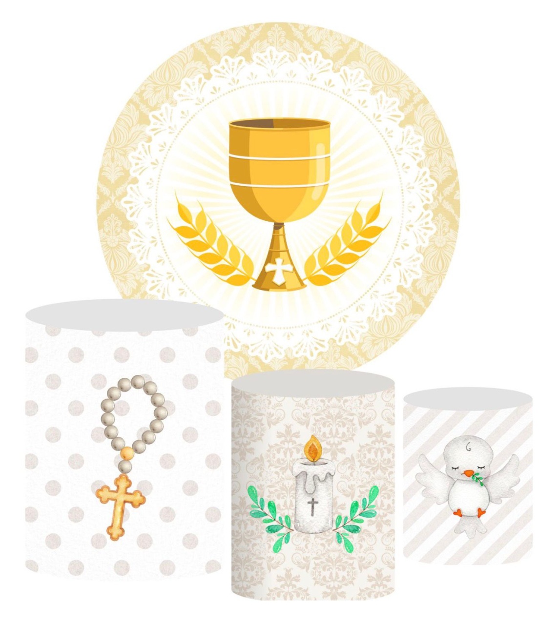 Kit Pegue E Monte 1° Eucaristia - KC Artigos para Festas e Decorações 