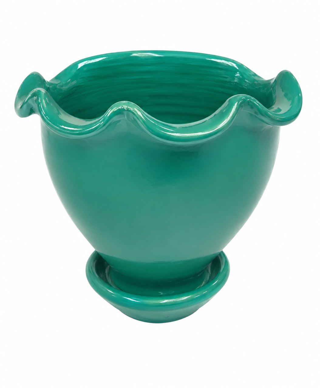 Vaso Flor Verde G - KC Artigos para Festas e Decorações 