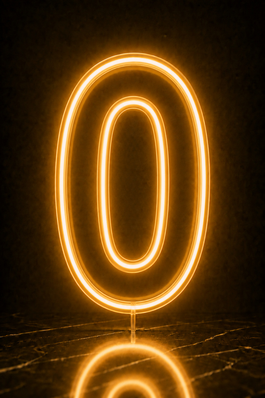 Numero 0 Led 50Cm - KC Artigos para Festas e Decorações 
