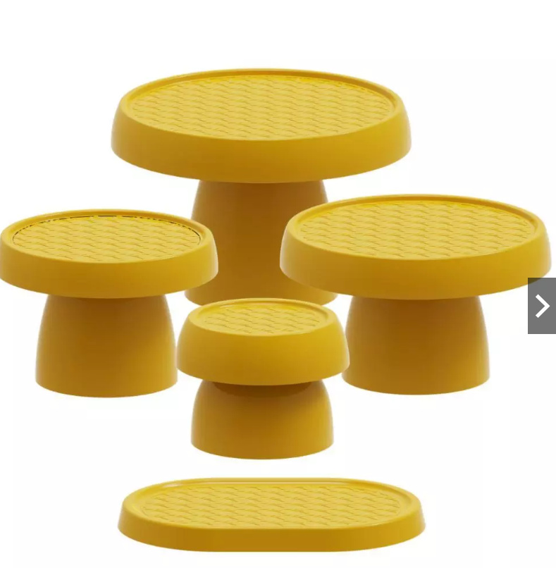 Kit Provençal Acrilico Amarelo - KC Artigos para Festas e Decorações 
