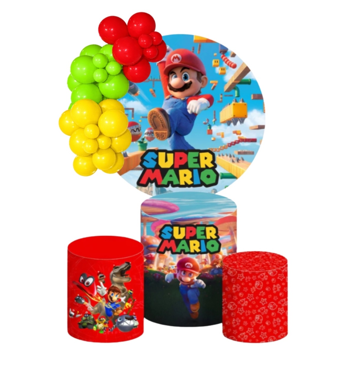 Kit Pegue E Monte Super Mario - KC Artigos para Festas e Decorações 