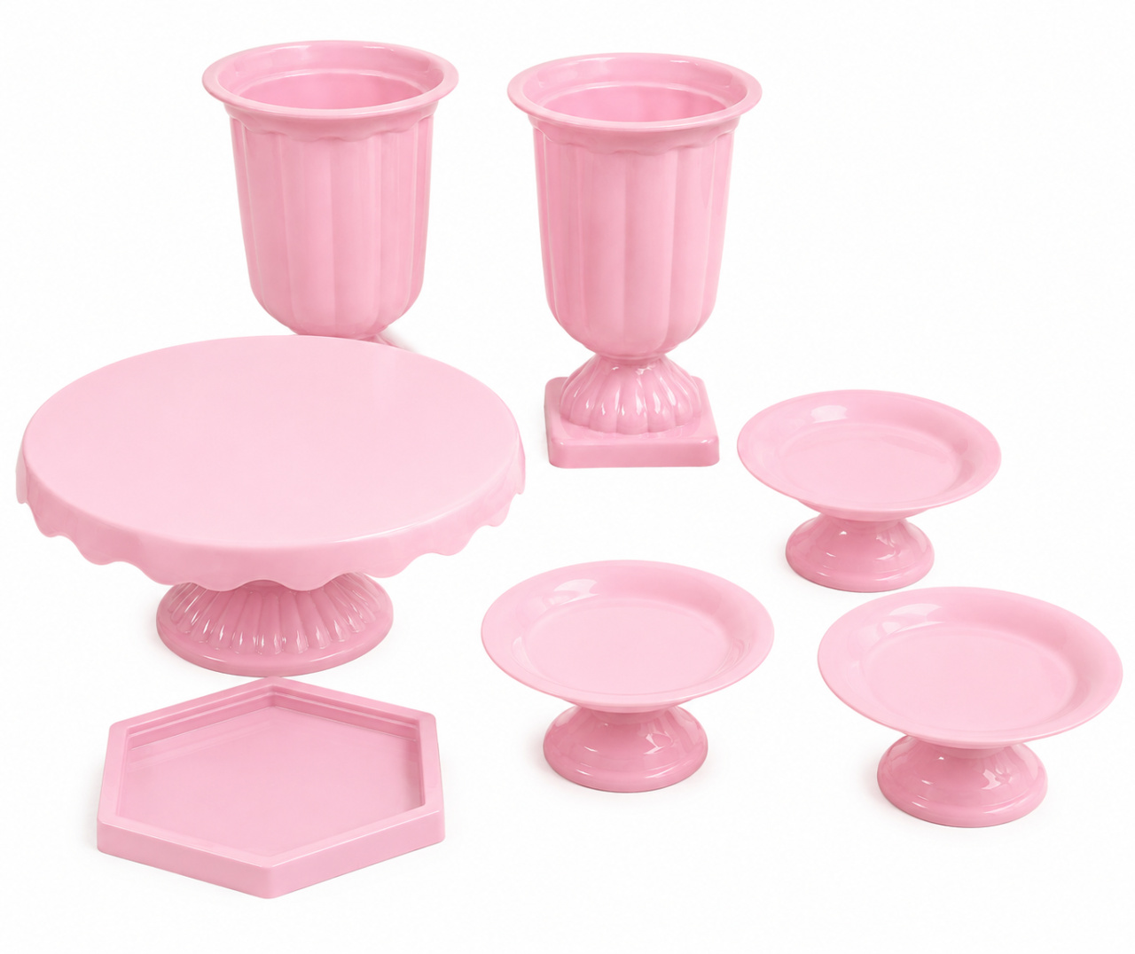 Kit Provençal Rosa Bebê - KC Artigos para Festas e Decorações 