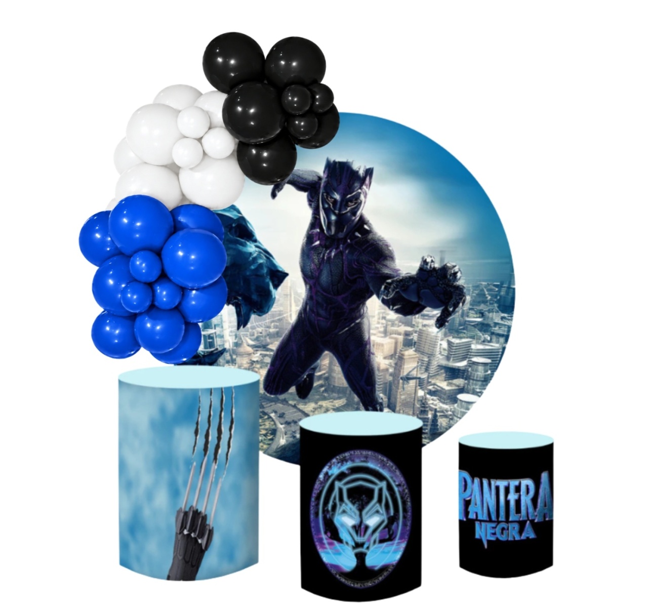Kit Pegue E Monte Pantera Negra - KC Artigos para Festas e Decorações 