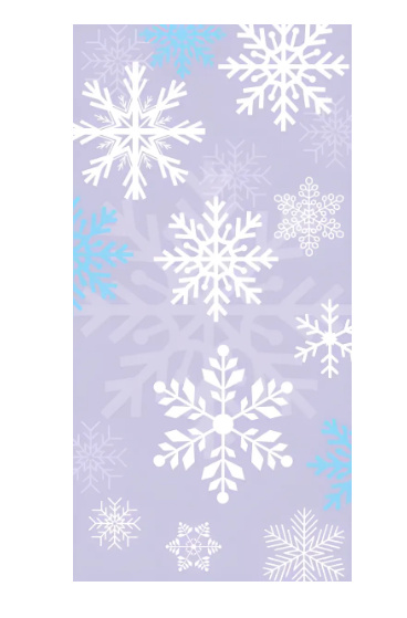 Capa Painel Retangular 2X1 Flocos Neve - KC Artigos para Festas e Decorações 