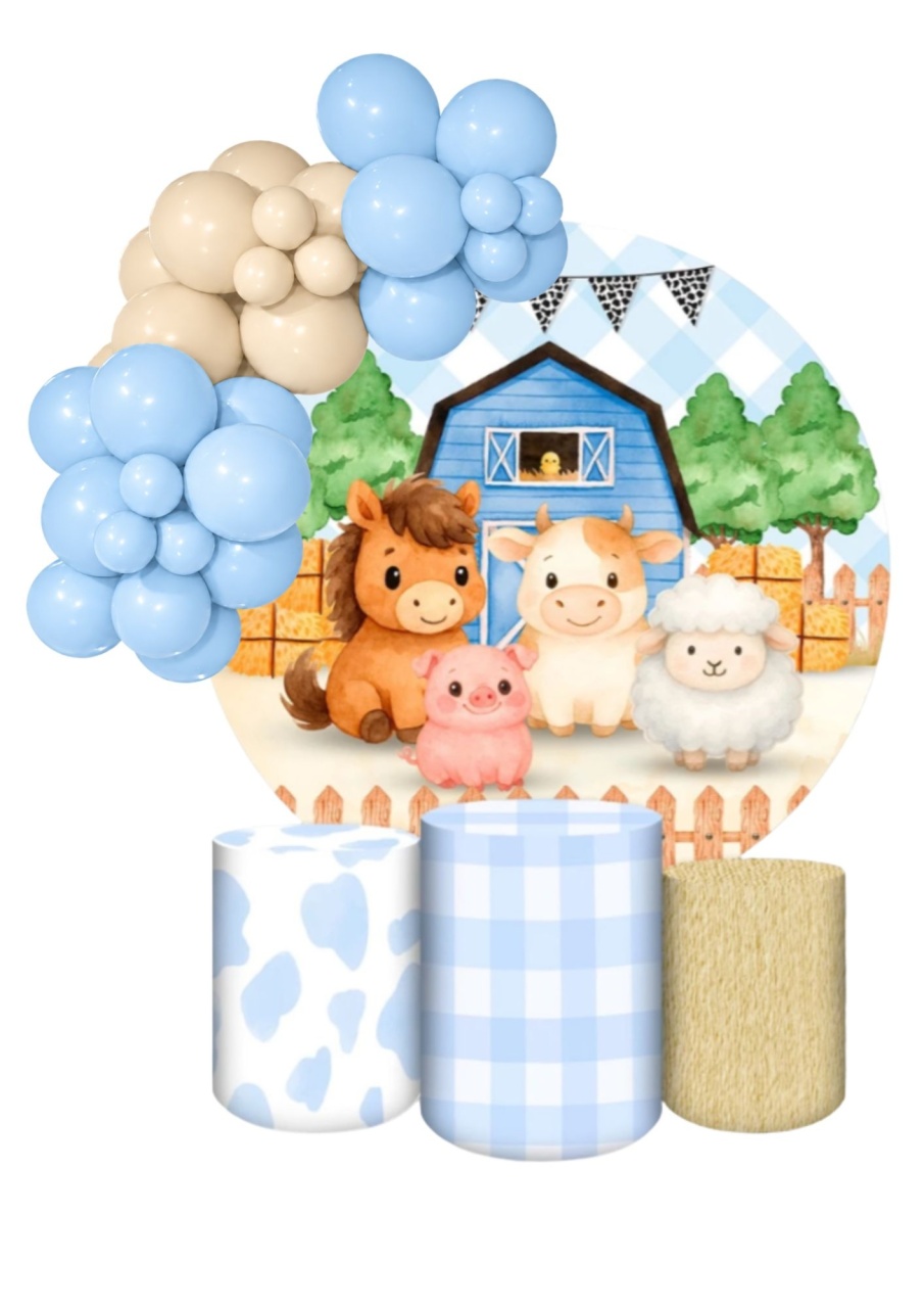 Kit Pegue E Monte Fazendinha Menino - KC Artigos para Festas e Decorações 