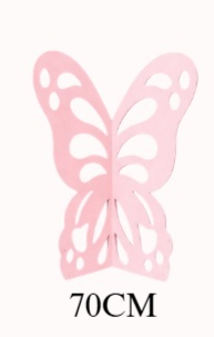 Borboleta Mdf Rosa 70 Cm - KC Artigos para Festas e Decorações 