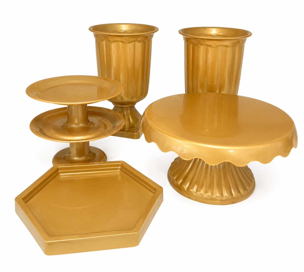 Kit Provençal Acrilico Dourado 2 - KC Artigos para Festas e Decorações 