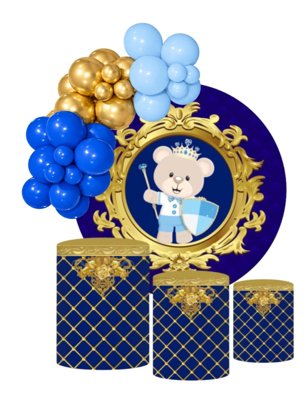 Kit Pegue E Monte Urso Realeza - KC Artigos para Festas e Decorações 