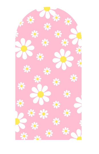Capa Painel Romano 2X1 Margaridas - KC Artigos para Festas e Decorações 
